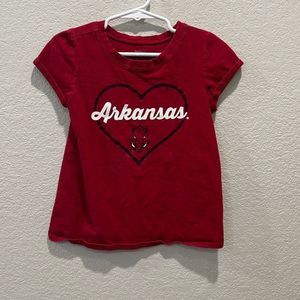 Toddler girl, Arkansas razorback, short sleeve